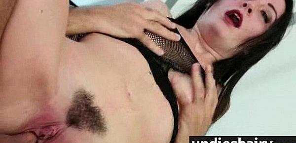  Hairy Winnie gets a hard cock stuffed in her hairy pussy 24